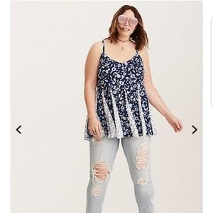 Torrid  multi print callista strap back cami